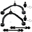 6-Piece Kit Front, Driver and Passenger Side Suspension Kit, Includes (2) Ball Joint, (2) Control Arm and (2) Sway Bar Link