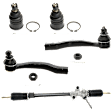 5-Piece Kit Front, Driver and Passenger Side Suspension Kit, Includes (1) Steering Rack, (2) Ball Joint and (2) Tie Rod End