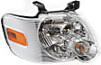 2008 Ford Explorer Sport Trac - 4-Piece Kit Driver and Passenger Side Halogen Headlight, With bulb(s), OE Replacement,  Includes (2) Fog Light and (2) Headlight