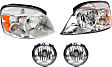 4-Piece Kit Driver and Passenger Side Halogen Headlight, With bulb(s), OE Replacement, Includes (2) Fog Light and (2) Headlight