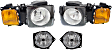 2006 Hummer H3 - 4-Piece Kit Driver and Passenger Side Halogen Headlight, With bulb(s), OE Replacement, Sport Utility,  Includes (2) Fog Light and (2) Headlight