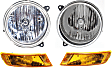 2007 Jeep Liberty - 4-Piece Kit Driver and Passenger Side Halogen Headlight, With bulb(s), OE Replacement,  Includes (2) Headlight and (2) Turn Signal Light