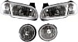 4-Piece Kit Driver and Passenger Side Halogen Headlight, With bulb(s), OE Replacement, Includes (2) Fog Light and (2) Headlight