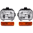 1991 Toyota Pickup - 4-Piece Kit Driver and Passenger Side Halogen Headlight, With bulb(s), For Models With NAL Brand Lamps Model, OE Replacement, Includes (2) Headlight and (2) Turn Signal Light