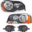 4-Piece Kit Driver and Passenger Side Halogen Headlight, With bulb(s), OE Replacement, Includes (2) Fog Light and (2) Headlight