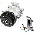 2-Piece Kit A/C Compressor Kit, With Clutch, 6-Groove Pulley, Includes (1) A/C Compressor and (1) A/C Service Kit
