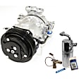 2001 GMC Jimmy - 2-Piece Kit A/C Compressor Kit, 4.3L 6Cyl, 3in Diameter,  Groove, Acum/Drier 1411295, Front Exp Valve 3411243, HT, Hose On Top, O-Ring Seal Kit 132127, PAG 4 Oil, with 2 O'Clock Coil, With Clutch, 6-Groove Pulley