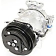 2001 GMC Jimmy - 2-Piece Kit A/C Compressor Kit, 4.3L 6Cyl, 3in Diameter,  Groove, Acum/Drier 1411295, Front Exp Valve 3411243, HT, Hose On Top, O-Ring Seal Kit 132127, PAG 4 Oil, with 2 O'Clock Coil, With Clutch, 6-Groove Pulley