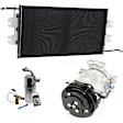 1999 GMC Savana 2500 - 3-Piece Kit A/C Compressor Kit, 4.3L 6Cyl, Front Exp Valve 3411243, O-Ring Seal Kit 1321274, Acum/Drier 1411644, Without Rear A.C., 4.33in Diameter, 6 Groove, HT6, Hoses Built to Top, PAG 46 Oil, with 2 O'Clock Coil, With Clutch