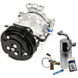 2-Piece Kit A/C Compressor Kit, With Clutch, 6-Groove Pulley, Includes (1) A/C Compressor and (1) A/C Service Kit