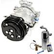 2-Piece Kit A/C Compressor Kit, With Clutch, 6-Groove Pulley, Includes (1) A/C Compressor and (1) A/C Service Kit