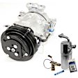 2-Piece Kit A/C Compressor Kit, With Clutch, 6-Groove Pulley, Includes (1) A/C Compressor and (1) A/C Service Kit