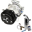 2-Piece Kit A/C Compressor Kit, With Clutch, 6-Groove Pulley, Includes (1) A/C Compressor and (1) A/C Service Kit