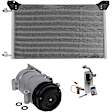3-Piece Kit A/C Compressor Kit, With Clutch, 4-Groove Pulley, Includes (1) A/C Compressor, (1) A/C Condenser and (1) A/C Service Kit