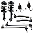 2005 Honda Pilot - 10-Piece Kit Front, Driver and Passenger Side Suspension Kit,  Includes (2) Ball Joint, (2) Loaded Strut, (2) Sway Bar Link, and (4) Tie Rod End