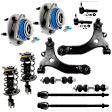 12-Piece Kit Front Suspension Kit, Includes (2) Control Arm, (2) Sway Bar Link, (4) Tie Rod End, (2) Wheel Hub and (2) Shock Absorber and Strut Assembly