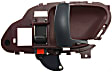 1998 Chevrolet K1500 Silverado - 2-Piece Kit Front, Passenger Side Red bezel with black lever Interior Door Handle, With Door Lock Button, Includes (1) Door Handle Trim and (1) Interior Door Handle