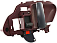 1998 Chevrolet K1500 Silverado - 2-Piece Kit Front, Passenger Side Red bezel with black lever Interior Door Handle, With Door Lock Button, Includes (1) Door Handle Trim and (1) Interior Door Handle