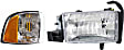 2-Piece Kit Passenger Side Halogen Headlight, With bulb(s), OE Replacement, Includes (1) Headlight and (1) Corner Light