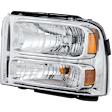 2005 Ford Excursion Limited - 3-Piece Kit Grille, Chrome Shell with Painted Gray Insert,  Includes (2) Headlight and (1) Grille Assembly