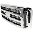 2005 Ford Excursion Limited - 3-Piece Kit Grille, Chrome Shell with Painted Gray Insert,  Includes (2) Headlight and (1) Grille Assembly