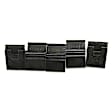 2005 Ford Excursion Limited - 3-Piece Kit Grille, Chrome Shell with Painted Gray Insert,  Includes (2) Headlight and (1) Grille Assembly