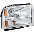 2005 Ford Excursion Limited - 3-Piece Kit Grille, Chrome Shell with Painted Gray Insert,  Includes (2) Headlight and (1) Grille Assembly