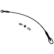 2010 Ford F-150 - 3-Piece Kit Tailgate Handle, Standard Cab Pickup, New Body Style, Chrome Lever with Smooth Black Bezel, Plastic, Without Camera Hole, Includes (2) Tailgate Cable and (1) Tailgate Handle