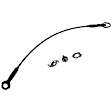 2010 Ford F-150 - 3-Piece Kit Tailgate Handle, Standard Cab Pickup, New Body Style, Chrome Lever with Smooth Black Bezel, Plastic, Without Camera Hole, Includes (2) Tailgate Cable and (1) Tailgate Handle