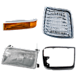 4-Piece Kit Driver Side Halogen Headlight, Includes (1) Corner Light, (1) Headlight, (1) Headlight Door, and (1) Turn Signal Light