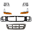 2000 Ford Ranger XL - 6-Piece Kit Header Panel, Rear Wheel Drive,  Includes (2) Corner Light, (1) Grille Assembly, (1) Header Panel, and (2) Headlight