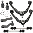 8-Piece Kit Front Suspension Kit, Includes (2) Ball Joint, (2) Control Arm, (1) Idler Arm, (1) Pitman Arm, and (2) Sway Bar Link