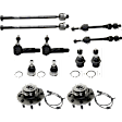 12-Piece Kit Suspension Kit Includes (4) Ball Joint, (2) Sway Bar Link, (4) Tie Rod End, and (2) Wheel Hub