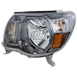 2005-2010 Toyota Tacoma - 5-Piece Kit Driver and Passenger Side Halogen Headlight, With bulb(s), Type 1, OE Replacement, Includes (2) Headlight, (2) Headlight Filler and (1) Grille Assembly