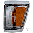 5-Piece Kit Driver and Passenger Side Halogen Headlight, With bulb(s), OE Replacement, Includes (2) Corner Light, (2) Headlight and (1) Grille Assembly