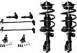 2012 GMC Acadia - 8-Piece Kit Front, Driver and Passenger Side Suspension Kit, All Wheel Drive, Includes (2) Ball Joint, (2) Loaded Strut, (2) Sway Bar Link, and (2) Tie Rod End