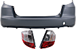 3-Piece Kit, Rear Primed Bumper Cover, Includes (1) Bumper Cover and (2) Tail Light