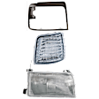 3-Piece Kit Passenger Side Halogen Headlight, Includes (1) Corner Light, (1) Headlight, and (1) Headlight Door