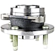 2-Wheel Set Front Wheel Hub, 4 Lugs, With Bearing, FWD, Includes (1) Brake Pad Set, (2) Wheel Hub and (2) Brake Disc