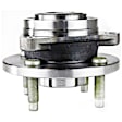 2-Wheel Set Front Wheel Hub, 4 Lugs, With Bearing, FWD, Includes (1) Brake Pad Set, (2) Wheel Hub and (2) Brake Disc