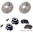 2-Wheel Set Front Wheel Hub, Includes (2) Brake Disc, (1) Brake Pad Set, and (2) Wheel Hub