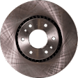 2-Wheel Set Front Brake Disc and Pad Kit, Plain Surface, includes (2) Brake Disc, (1) Brake Pad Set, and (2) Wheel Hub
