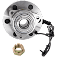 2-Wheel Set Front, Driver and Passenger Side Wheel Hub, AWD/4WD, Includes (2) Brake Disc, (1) Brake Pad Set, and (2) Wheel Hub