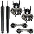 6-Piece Kit Rear, Driver and Passenger Side Suspension Kit, Includes (2) Shock Absorber, (2) Sway Bar Link, and (2) Wheel Hub