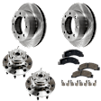 2-Wheel Set Front Wheel Hub,, 4WD, Includes (2) Brake Disc, (1) Brake Pad Set, and (2) Wheel Hub
