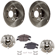 2-Wheel Set Front Wheel Hub, Includes (2) Brake Disc, (1) Brake Pad Set, and (2) Wheel Hub