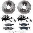 2-Wheel Set Front Wheel Hub,, RWD, Includes (1) Brake Pad Set, (2) Wheel Hub and (2) Brake Disc