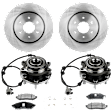 2-Wheel Set Front Brake Disc and Pad Kit, Plain Surface, 4.0L Engine , includes (2) Brake Disc, (1) Brake Pad Set, and (2) Wheel Hub