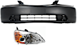 2-Piece Kit Passenger Side Halogen Headlight, With bulb(s), OE Replacement, Includes (1) Bumper Cover and (1) Headlight