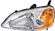 3-Piece Kit Driver Side Halogen Headlight, With bulb(s), OE Replacement, Sedan, Includes (1) Bumper Cover, (1) Fender and (1) Headlight